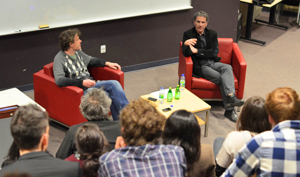 Alumni Brendan Kelly (left), of <em>The Gazette</em> and CBC Radio, and Pierre Even. Photo: Concordia University.
