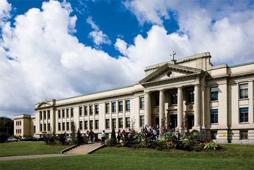 The stately buildings of Marianopolis College are located between Concordia’s Sir George Williams and Loyola campuses.
