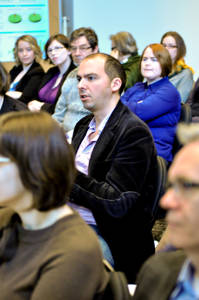 Researchers received lots of constructive feedback on their presentations from audience members.