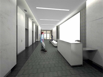 An interior rendering of the space.