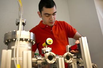 Jad Saleh and his capstone team built what is thoughtto be Montreal's only particle accelerator. | Photo by Concordia University