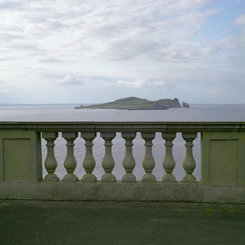 This photograph by Kate Hutchinson shows Ireland's Eye, from a point of land known as Howth Head. It is part of her series, Ulysses, a personal journey.