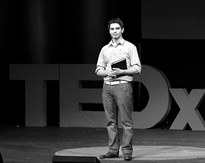 Third-year computer science student David Chouinard says his Shuffle entrance scholarship helped motivate him to succeed in school and to give back. He will participate in Shuffle 23 this year. | Photo by Eva Blue