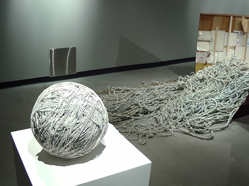 A new exhibit in the Media Gallery from multidisciplinary artist and Concordia alumna Karen Trask features three sculptures made from the pages of old dictionaries. 