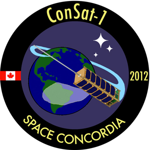 The mission badge for ConSat-1, Concordia’s student-built satellite. | Photo courtesy of Space Concordia