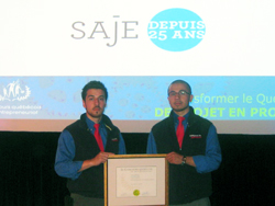 Reza and Ali Khadjavi receive second place at the Sage-Mentorat d’affaires provincial awards in 2010. | Photo by SAGE-Mentorat d’affaires