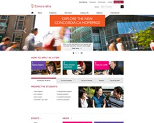Preview the new Concordia.ca home page
