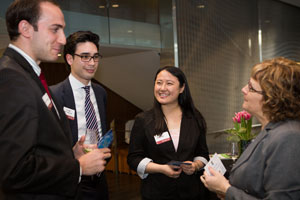 RBC Regional Recruiter Monique Levasseur meets with Concordia students.| Photo by Josée Lecompte