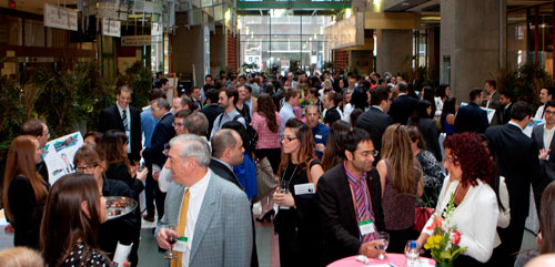 Crowd at 2013 CARE Event and Student Showcase, J.W. McConnell Library Building. | All photos by Concordia University