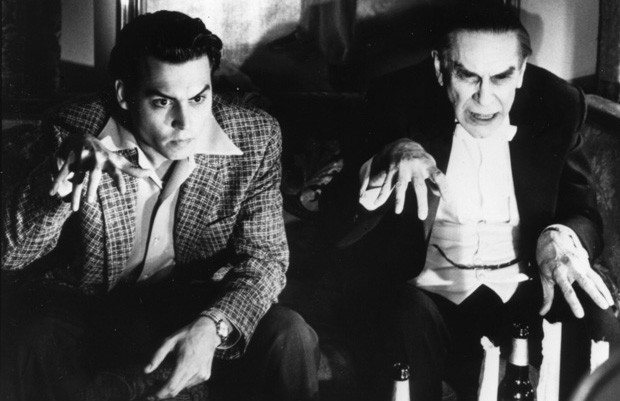 Johnny Depp and Martin Landau in the Tim Burton film Ed Wood