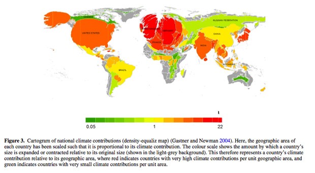 The U.S. was responsible for nearly 20 per cent of observed global warming up to 2005.