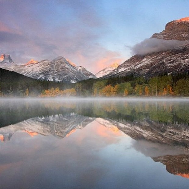 David Suzuki Foundation instagram photo - misty lake