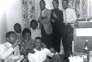 Clarence Bayne and a group of Sir George Williams students Clarence Bayne and a group of Sir George Williams students