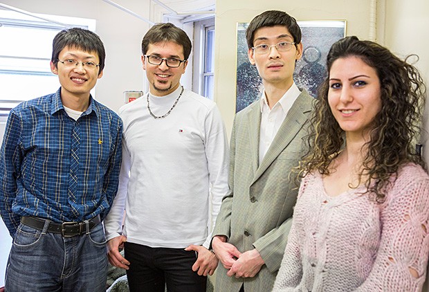 PhD candidates Zhi Li, Medhi Eshaghi, Chun Chi Mak and Jana About Ziki