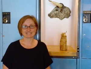 Linda Swanson, an assistant professor of ceramics, led the locker gallery project