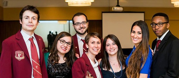 Rafael Sordili (third from left) advises new students to remain flexible, even after you’ve chosen your path.