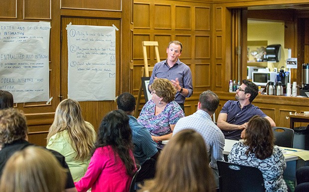 Teams share the results of their collaborative thinking and discuss next steps moving into comprehensive whole system testing and training this fall.