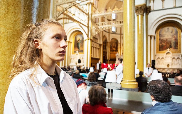 Concordia theatre students performed during the official opening of the Grey Nuns Building.