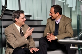 Paul Fazio and Andreas Athienitis put their heads together in 2010. | Concordia University
