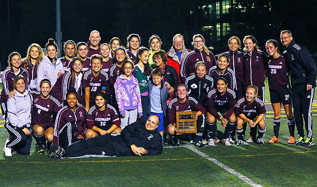 For the first time in the history of the memorial game, Cadieux's family presented the plaque to the Concordia team.