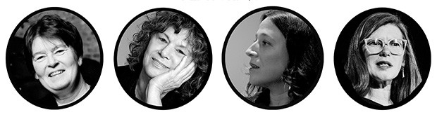 From left to right: Nicole Brossard, Gail Scott, Rachel Levitsky and Lisa Robertson.