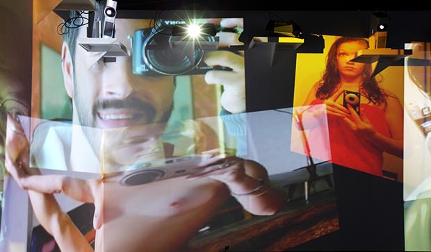 "Through the Looking Glass," interactive photo projection, 2010, by Joan Fontcuberta | Courtesy of the artist