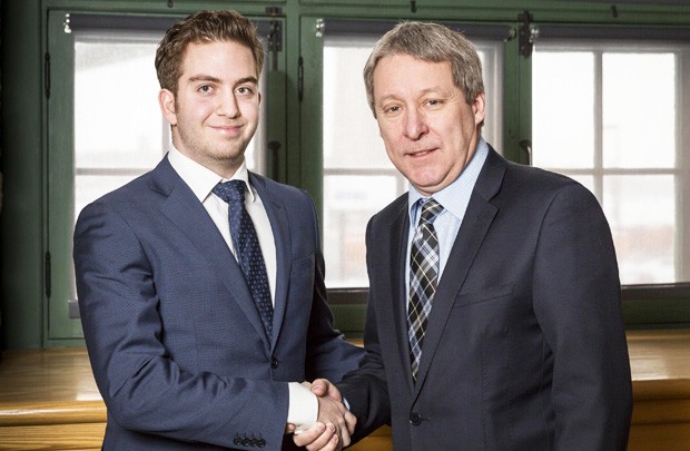 Anthony Esposito learns about leadership from CEO Alain Brunet, of the SAQ Anthony Esposito learns about leadership from CEO Alain Brunet, of the SAQ