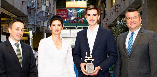 From left to right: Alain Villemaire, Stephanie Haley, Mathieu Gilli and Richard Melkonian. 