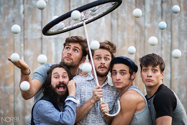 The five guys of Machine de cirque will be at TOHU from July 8 to July 12. | Photo by Norbi Whitney, courtesy of Machine de cirque