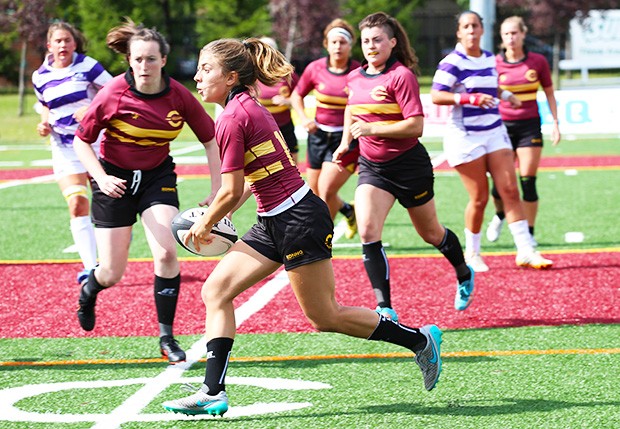 Frédérique Rajotte (pictured), centre for the Concordia Stingers women’s rugby team, has been selected to play for Team Canada. Frédérique Rajotte (pictured), centre for the Concordia Stingers women’s rugby team, has been selected to play for Team Canada.