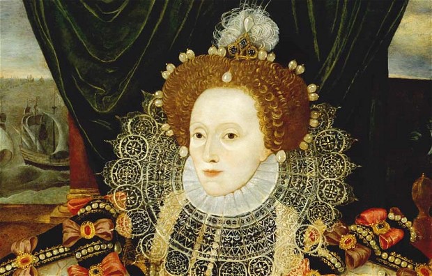 Queen Elizabeth I (Phoenix Portrait), c. 1575, associated with Nicholas Hilliard (English, 1547–1619), oil on panel, 31× 24 (78.8 × 60.8 cm). | Photo courtesy of The National Portrait Gallery