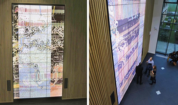 “I’ve always worked with narrative and art-based textiles in some way,” says Kelly Thompson, an associate professor in the Department of Studio Arts. “The digital just gives you a different set of options.” “I’ve always worked with narrative and art-based textiles in some way,” says Kelly Thompson, an associate professor in the Department of Studio Arts. “The digital just gives you a different set of options.”