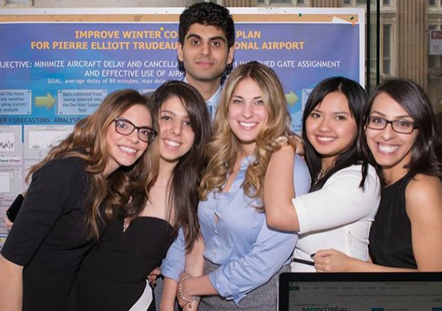 Capstone Design team members Dana Fruchter, Anita Sarkissian, Qasim Rehman, Alexa Ramia, Chyntia Sari, and Shereen Ali exceeded expectations with their project, The Contingency Advisory Program, for the Montréal-Trudeau airport in Montreal.