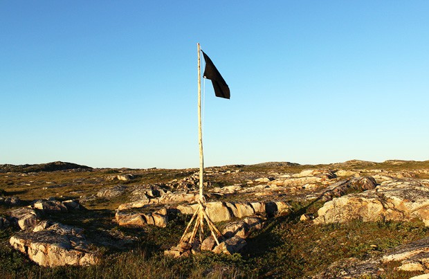 "blackflag fogo island," 2013, by Jerry Ropson. | Courtesy of the artist