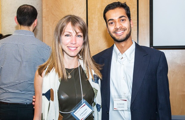 From left: Alumna and keynote speaker Sherin Al-Safadi, with Arun Dayanandan. | Photos by Franco Alo Photography