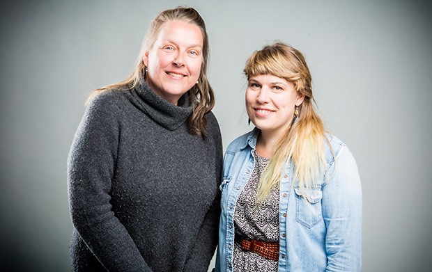 From left: Kathleen Vaughan and Anna Timm-Bottos. 