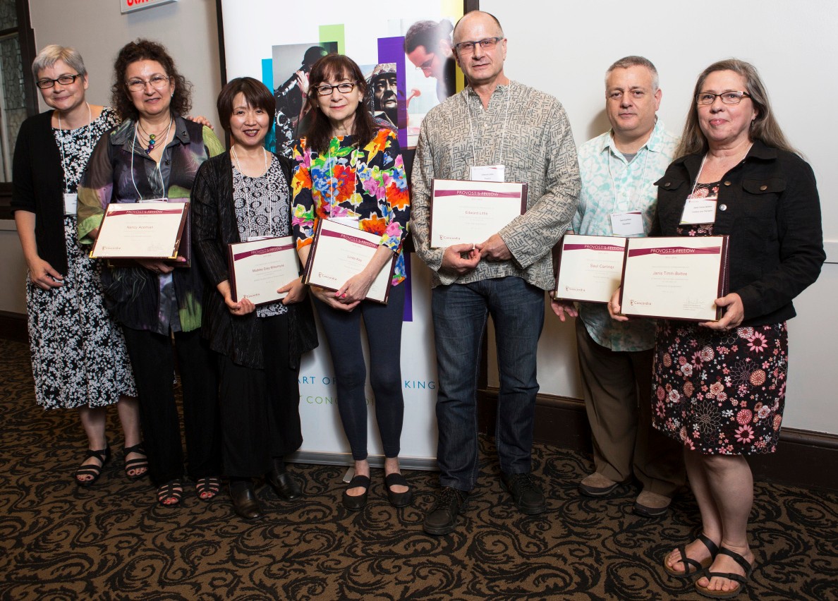 Lisa Ostiguy, Nancy Acemian, Madoka Gray-Mitsumune, Linda Kay, Edward Little, Saul Carliner and Janis Timm-Bottos. Absent: 