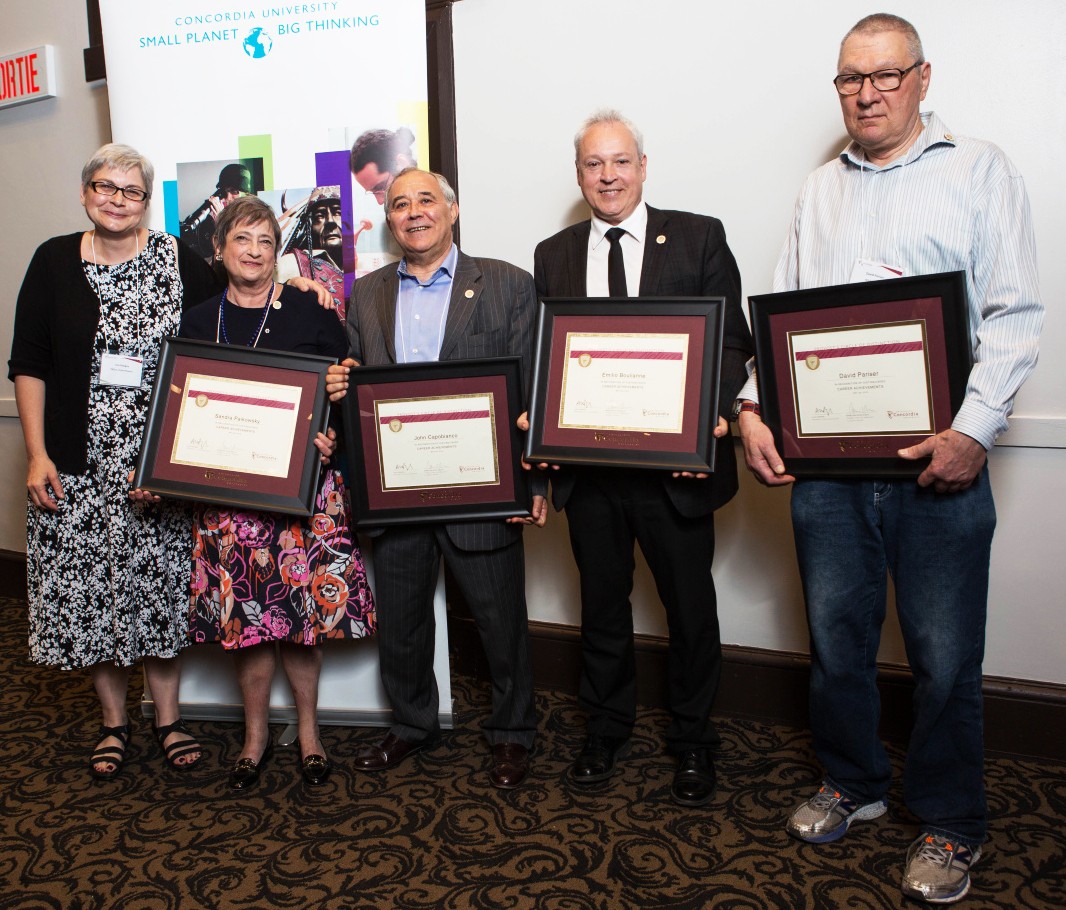 From left to right: Lisa Ostiguy, Sandra Paikowsky, John Capobianco, Emilio Boulianne and David Pariser. 