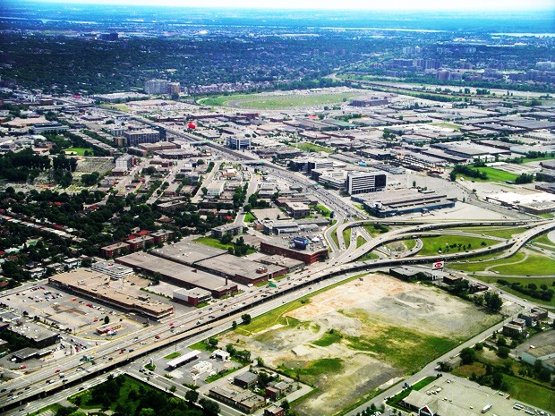 An example of urban sprawl around the autoroute 15 and 40 interchange. | Photos by Craig Townsend