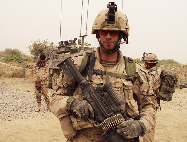 Eric Washburn with the Royal Canadian Regiment in Afghanistan.