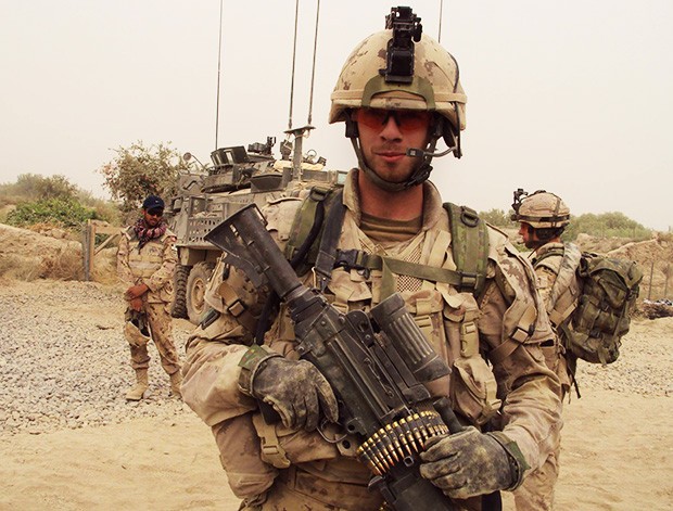 Eric Washburn with the Royal Canadian Regiment in Afghanistan. Eric Washburn with the Royal Canadian Regiment in Afghanistan.