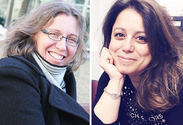 From left: associate professor Ann-Louise Davidson and PhD candidate Nadia Naffi