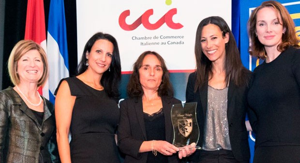 From left: Danielle Virone (ICCC), Patricia Occhiuto (ICCC Board of Directors), Alexandra Dawson (JMSB), Alexandra Panaccio (JMSB) and Barbara Henchey (JMSB). From left: Danielle Virone (ICCC), Patricia Occhiuto (ICCC Board of Directors), Alexandra Dawson (JMSB), Alexandra Panaccio (JMSB) and Barbara Henchey (JMSB).