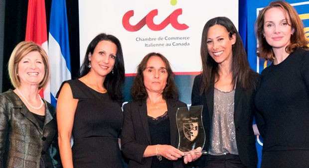 From left: Danielle Virone (ICCC), Patricia Occhiuto (ICCC Board of Directors), Alexandra Dawson (JMSB), Alexandra Panaccio (JMSB) and Barbara Henchey (JMSB).