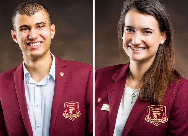 From left: Omar Hisham Samir Megahed, president of the Garnet Key, and Sophie Lemieux, vice-president. From left: Omar Hisham Samir Megahed, president, and Sophie Lemieux, vice-president.