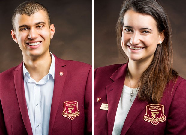 From left: Omar Hisham Samir Megahed, president, and Sophie Lemieux, vice-president.