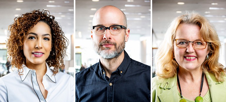 From left to right: Nura Jabagi, Eric Fillion and Michelle Savard | Photos by Concordia University