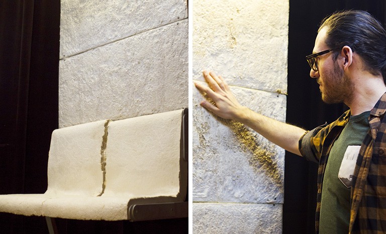 Théo Chauvirey: “Mycelium is lightweight, strong, fire retardant and completely compostable.” Théo Chauvirey: “Mycelium is lightweight, strong, fire retardant and completely compostable.”