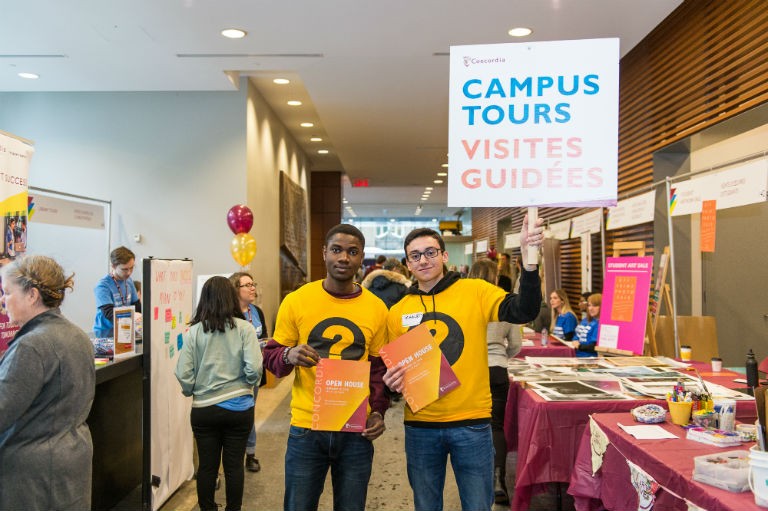 Prospective Concordians can take a campus tour and chat with current students as part of winter Open House 2020. | Photo by Justin Desforges Prospective Concordians can take a campus tour and chat with current students as part of winter Open House 2020. | Photo by Justin Desforges
