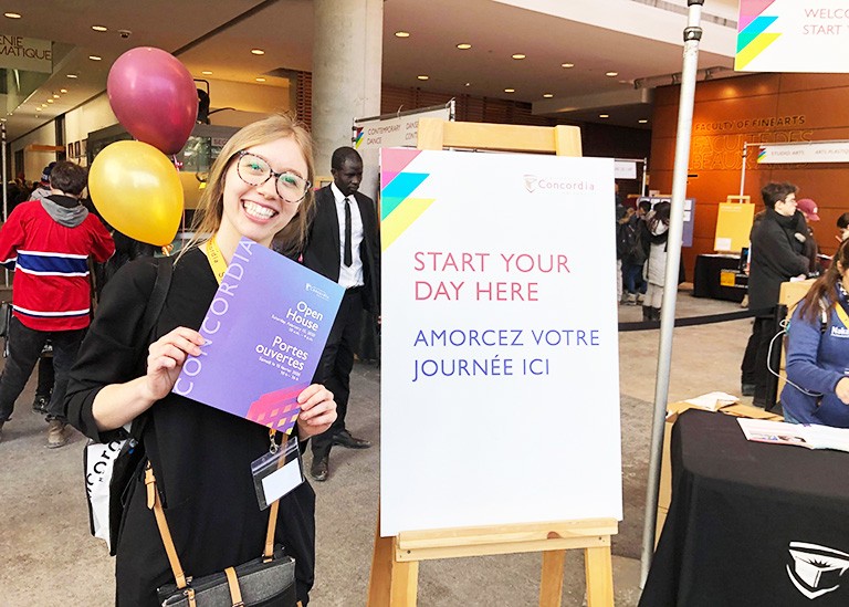 Hundreds of Concordia professors, students and staff — including recruiter Kate Halliday — offered a warm welcome to prospective students. Hundreds of Concordia professors, students and staff — including recruiter Kate Halliday — offered a warm welcome to prospective students.